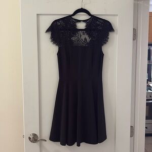 BB Dakota Keyhole Black Lace Dress
